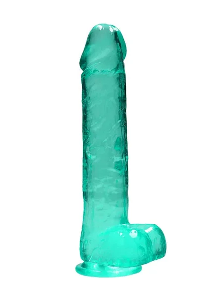 Realrock Realistic Dildo With Balls 10" / 25.4 cm Turquoise — image 4 of 4