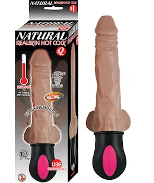 Nass Toys Real Skin Hot Cock #2 Vibrator - 9.25 Inch - Skin - 9.2 Inch — image 2 of 2