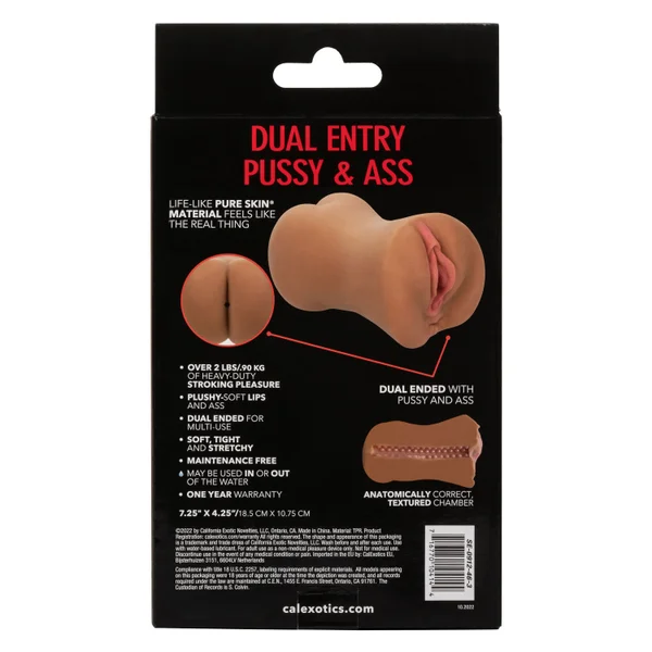 Stroke It Dual Entry Pussy and Ass - Brown — image 22 of 25