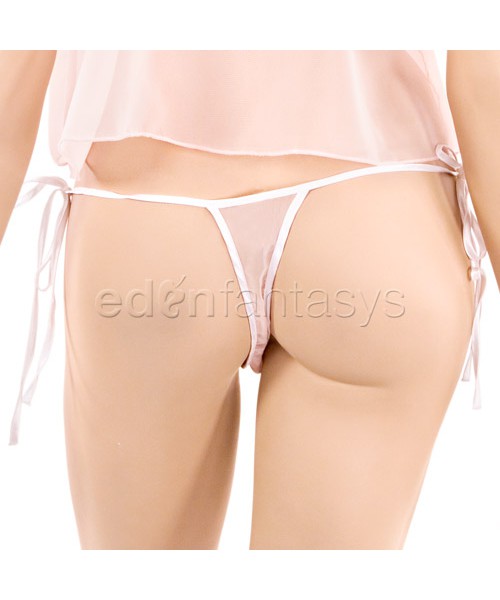 Open front cami and thong