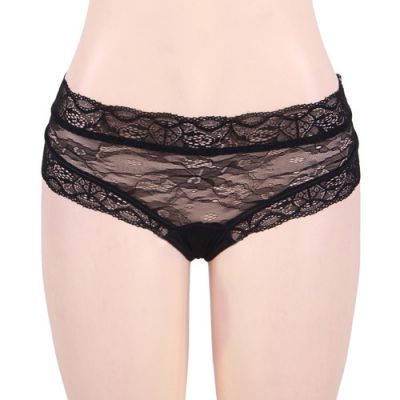 High waist lace up back panty