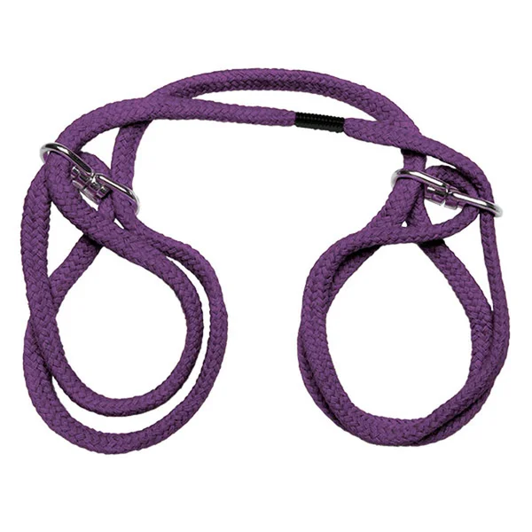 Japanese Style Bondage - Cotton Wrist or Ankle  Cotton Cuffs - Purple — image 5 of 5