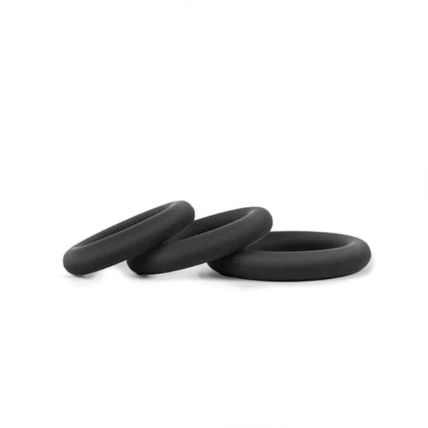 Hombre Snug-Fit Silicone Thick C-Rings - 3 Pack - Charcoal — image 6 of 8