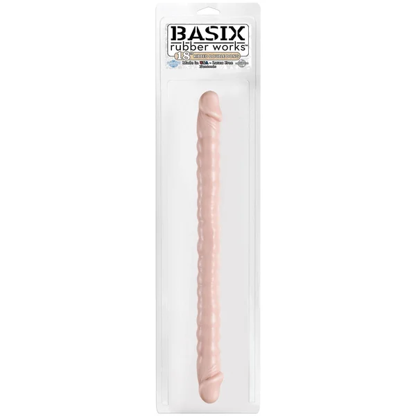 Basix Rubber Works - 18 Inch Ribbed Double Dong - Flesh — image 3 of 3