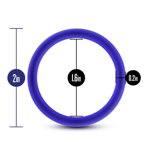 Performance - Vs3 Pure Premium Silicone  Cockrings - Large - Indigo — image 16 of 16