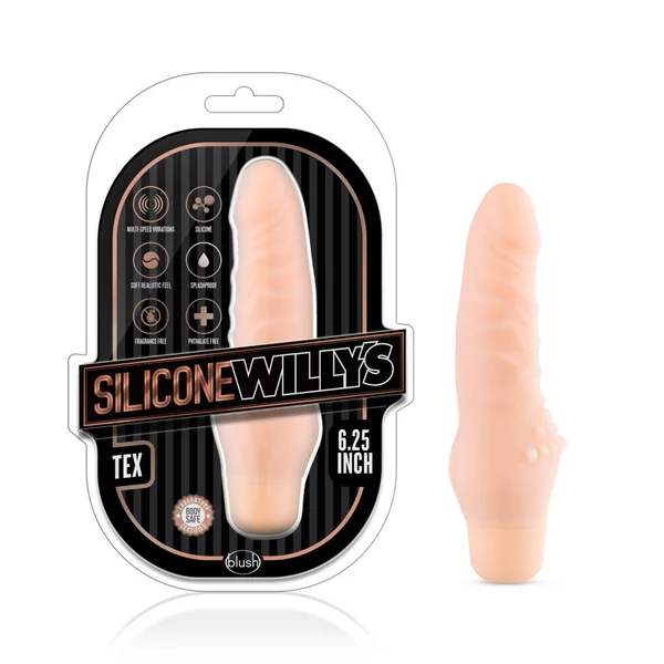 Silicone Willy's - Tex - 6.25 Inch Vibrating Dildo - Vanilla — image 11 of 14