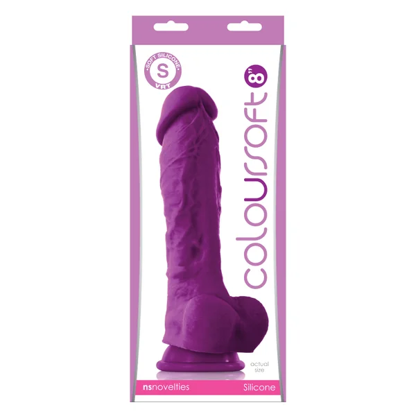Coloursoft 8" Soft Dildo - Purple — image 6 of 6