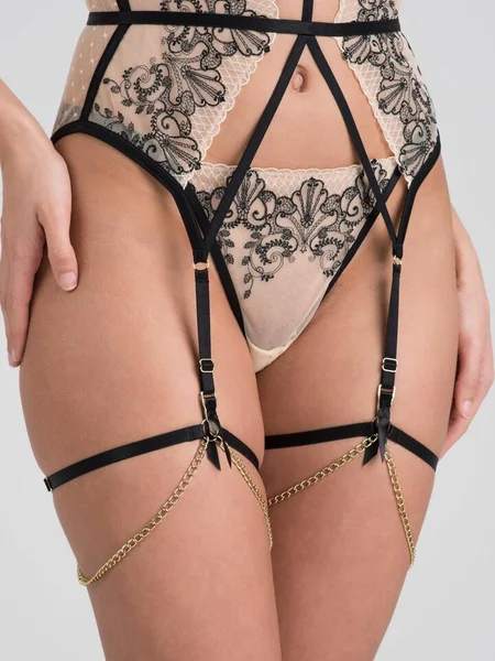Lovehoney Black and Gold Chain Garters — image 5 of 5