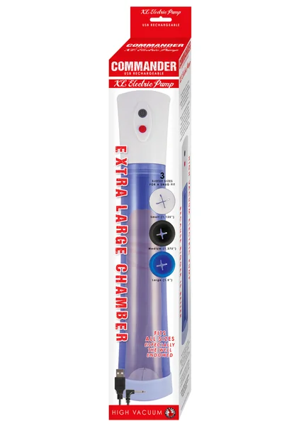 Commander USB Rechargeable High Vacuum Electric Penis Pump XL — image 16 of 16