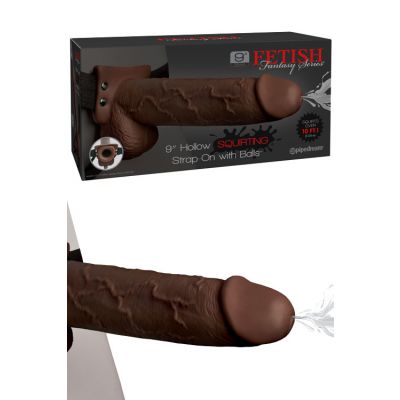 Pipedream 9 Hollow Squirting Strap On With Balls