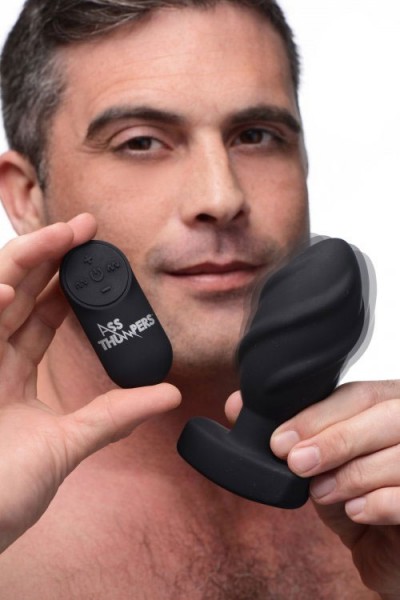 Ass Thumpers Swirled 5.1" Vibrating Butt Plug With Remote