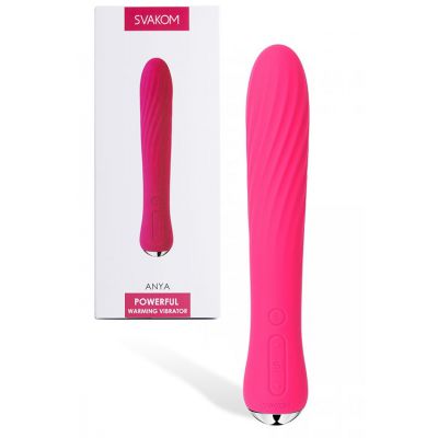 Svakom 7 7 Ribbed Silicone Vibrator with Heating Function