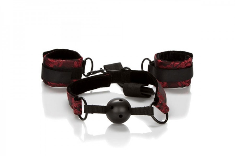 Scandal Breathable Ball Gag with Cuffs