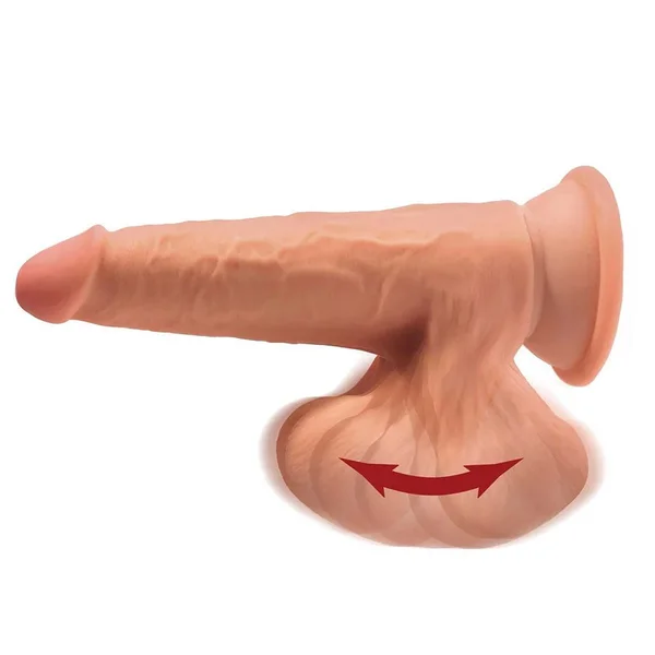 7 Inch Triple Density 3D Hyper Realistic Dildo With Swinging Balls — image 5 of 9