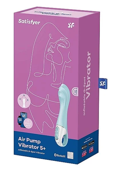 Satisfyer Air Pump Vibrator 5 App Control - Blue — image 10 of 10