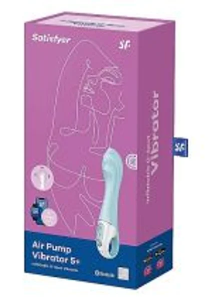 Satisfyer Air Pump Vibrator 5 App Control - Blue — image 9 of 10