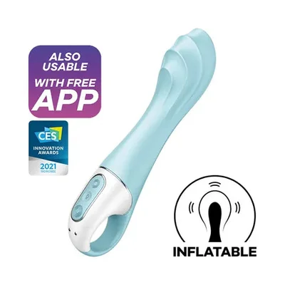 Satisfyer Air Pump Vibrator 5 App Control Blue