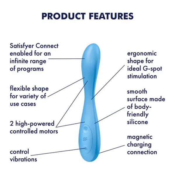 Satisfyer G-Spot Flex 4 Vibrator Blue App Control — image 2 of 8