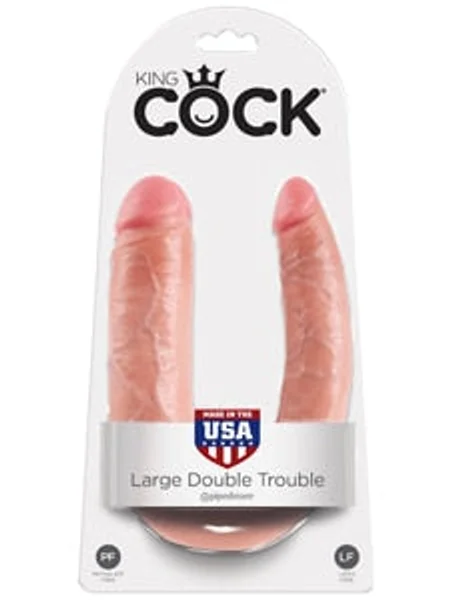 King Cock Double Trouble Flesh Dildo — image 11 of 13
