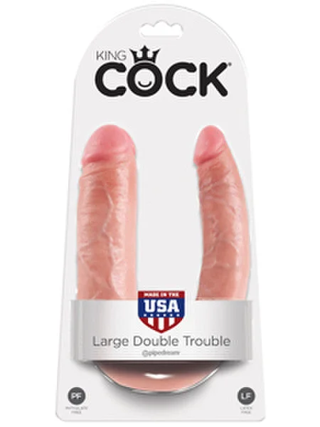 King Cock Double Trouble Flesh Dildo — image 6 of 13