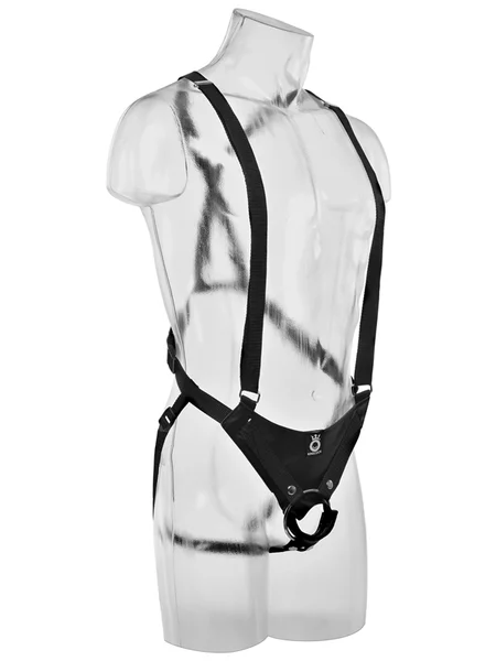 King Cock 10 in. Hollow Strap On Suspender System Flesh — image 5 of 6
