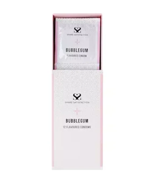 Share Satisfaction Bubblegum Flavoured Condom - 12 Pack - Bubblegum — image 10 of 14
