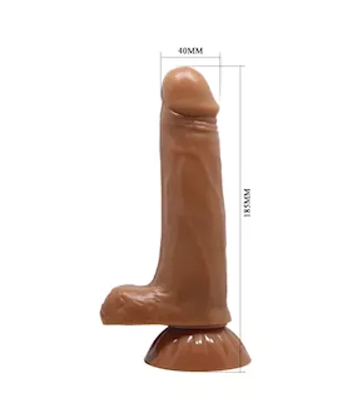 Glide N' Slide Thrusting Dildo - Flesh  - 7.5 Inch — image 5 of 8