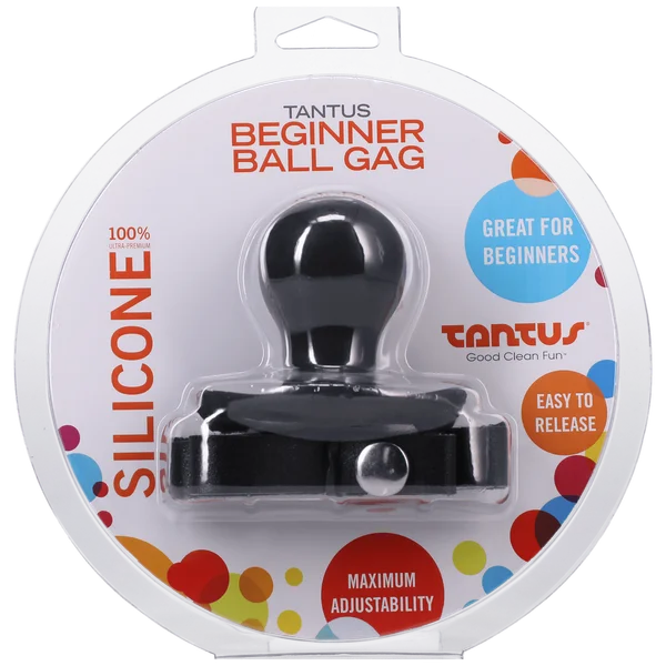 Silicone Beginner Ball Gag By Tantus - Onyx — image 12 of 15