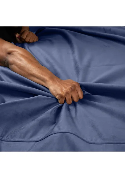 Fascinator Mini Throw Moisture-Proof Sensual Blanket - Microvelvet Royal Blue 36" x 26" — image 9 of 21