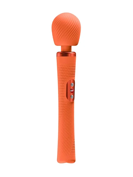 Fun Factory VIM Silicone Rechargeable Vibrating Weighted Rumble Wand - Sunrise Orange — image 18 of 22