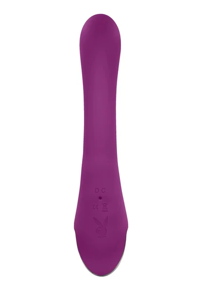 Playboy Pleasure Thumper Waterproof Rechargeable Silicone Tapping Rabbit Vibrator - Fuchsia — image 24 of 25