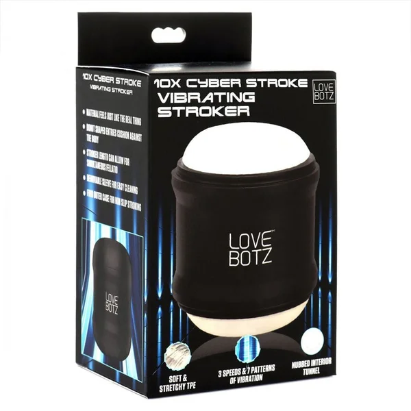 10X Cyber Stroke Discreet Open Ended Vibrating Masturbator — image 10 of 10