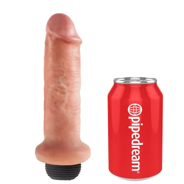 King Cock 6 Inch Squirting Realistic Dildo (Tan/White) — image 6 of 10