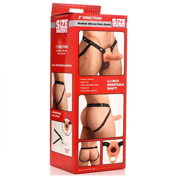 6.3 Inch Realistic Light Skin Silicone Hollow Strap On for Men — image 6 of 6