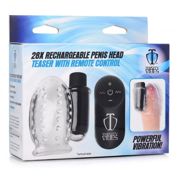 28X Rechargeable Penis Head Glans Teaser with Remote Control — image 5 of 5