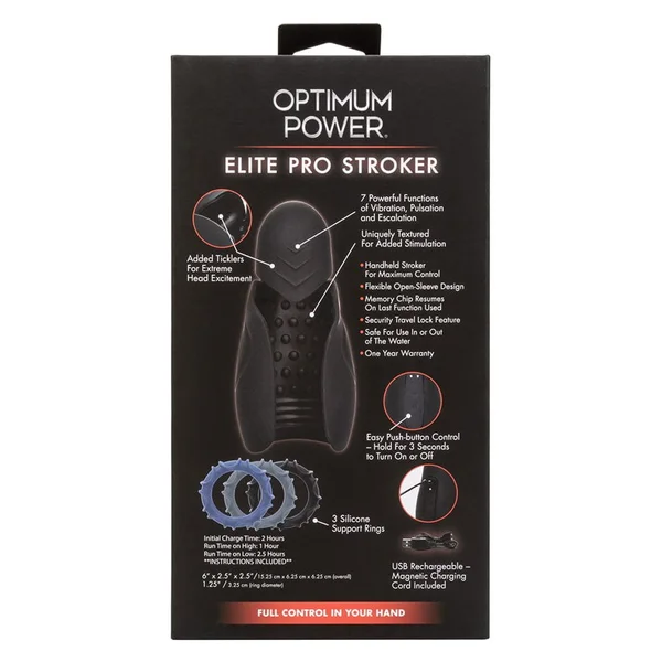 Optimum Power Elite Pro Stroker Silicone Penis Head Vibrator — image 8 of 8