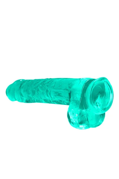 RealRock Crystal Clear - 9.8" Realistic Dildo with Balls & Suction Cup Base — image 9 of 10