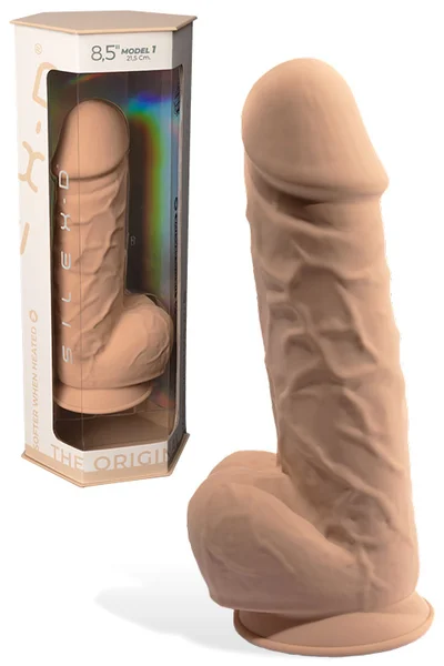 Silex D Model 4 - 8.5" Thermo Reactive, Realistic Dildo with Balls — image 3 of 7