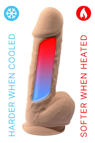 Silex D Model 4 - 8.5" Thermo Reactive, Realistic Dildo with Balls — image 7 of 7