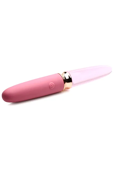Prisms Erotic Glass Vibra-Glass: 10X Rosé - Dual Ended 7" Silicone/Glass Vibrator — image 8 of 10