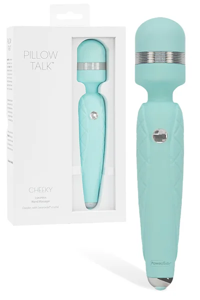 Pillow Talk Cheeky - 8.1" Vibrating Wand Massager with Swarovski Crystal Accent — image 10 of 12