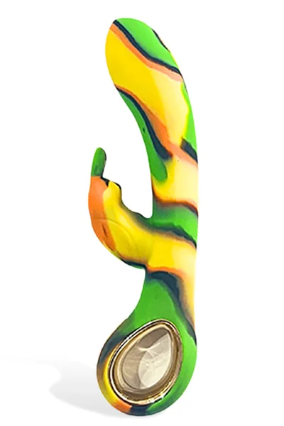 Colourful Camo Dini - 7.1" Heated Rabbit Vibrator — image 6 of 8