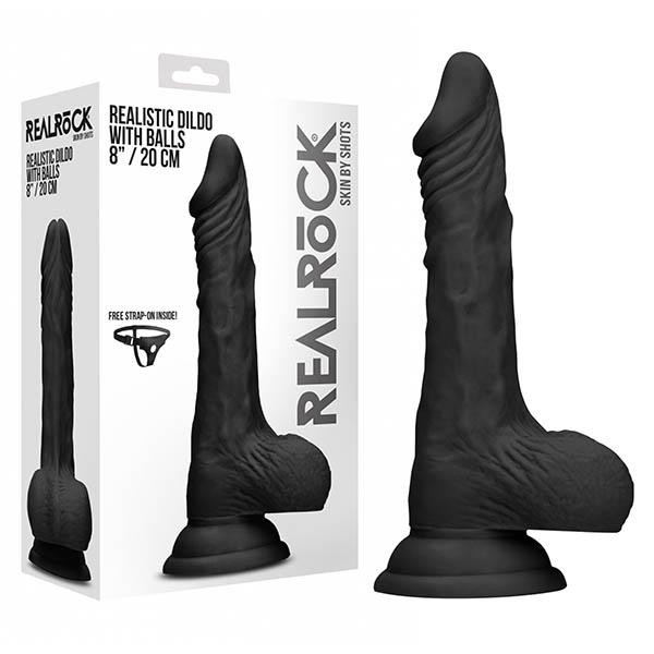 RealRock 8'' Realistic Dildo With Balls