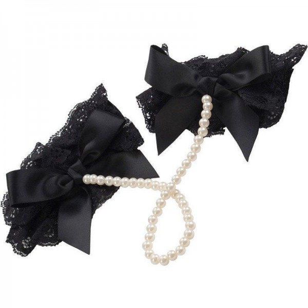 Lacy pearl ankle cuffs — image 6 of 6