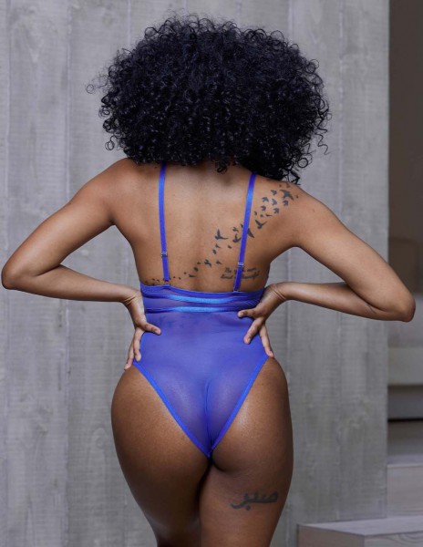 HUSTLER Strappy Mesh Teddy — image 9 of 11