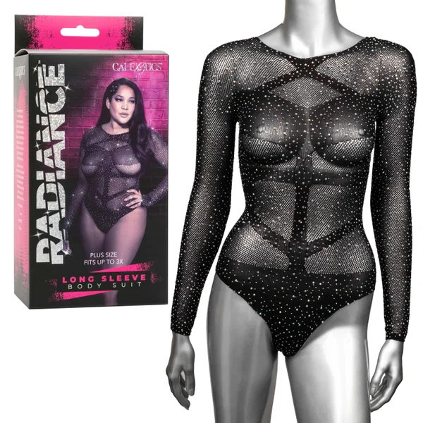Radiance Long Sleeve Body Suit - Queen - Black — image 20 of 20