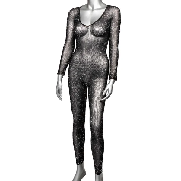 Radiance Crotchless Full Body Suit - Queen - Black — image 17 of 23