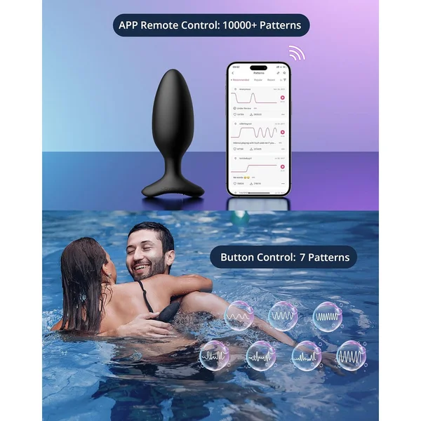 Lovense Hush 2 Medium App Enabled Silicone Waterproof Rechargeable Vibrating Butt Plug — image 9 of 19