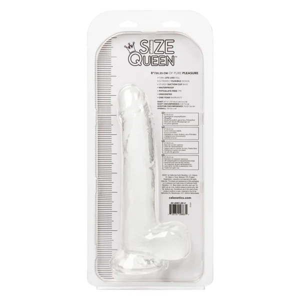 Calexotics Queen 8" Dildo Clear — image 8 of 13