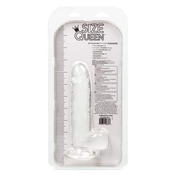 Calexotics Queen 6” Dildo Clear — image 8 of 13